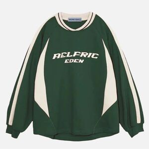Aelfric Eden Green Vintage Colorblock Sweatshirt XS • Like New